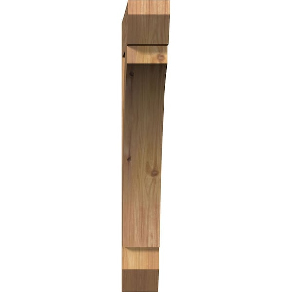 Thorton Slat Smooth Bracket, Western Red Cedar, 3 1/2W X 26D X 26H